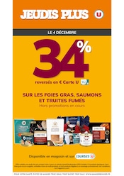 Catalogue Supermarchés U Express en cours à Mont-Saint-Sulpice et alentours, "JEUDIS PLUS U", 1 page, 02/12/2025 - 04/12/2025