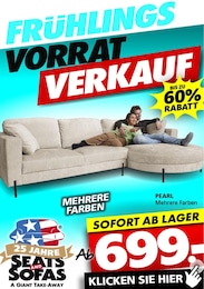 Seats and Sofas Prospekt für Duisburg: "FRÜHLINGS VORRAT VERKAUF", 1 Seite, 13.04.2024 - 20.04.2024