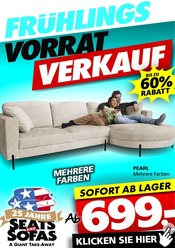 Aktueller Seats and Sofas Prospekt mit Wohnzimmer, "FRÜHLINGS VORRAT VERKAUF", Seite 1
