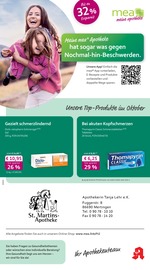 mea - meine apotheke Apotheken Prospekt der aktuellen Woche mit 4 Seiten, gültig von 01.10.2025 bis 31.10.2025, in Asbach-Bäumenheim und Umgebung Aktueller mea - meine apotheke Apotheken Prospekt in Asbach-Bäumenheim und Umgebung, "Unsere Oktober-Angebote" mit 4 Seiten, 01.10.2025 - 31.10.2025