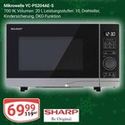 Mikrowelle YC-PS204AE-S Angebote von Sharp bei GLOBUS Hoyerswerda für 69,99 €