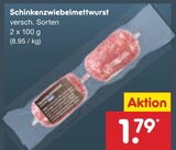 Aktuelle Wurst Angebote bei Netto Marken-Discount in Mannheim Aktuelles Schinkenzwiebelmettwurst Angebot bei Netto Marken-Discount in Mannheim ab 1,79 €