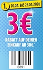 3€ Rabatt bei EDEKA im Wickede Prospekt für 