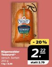 Teewurst von Rügenwalder im aktuellen Netto mit dem Scottie Prospekt für 2,22 €