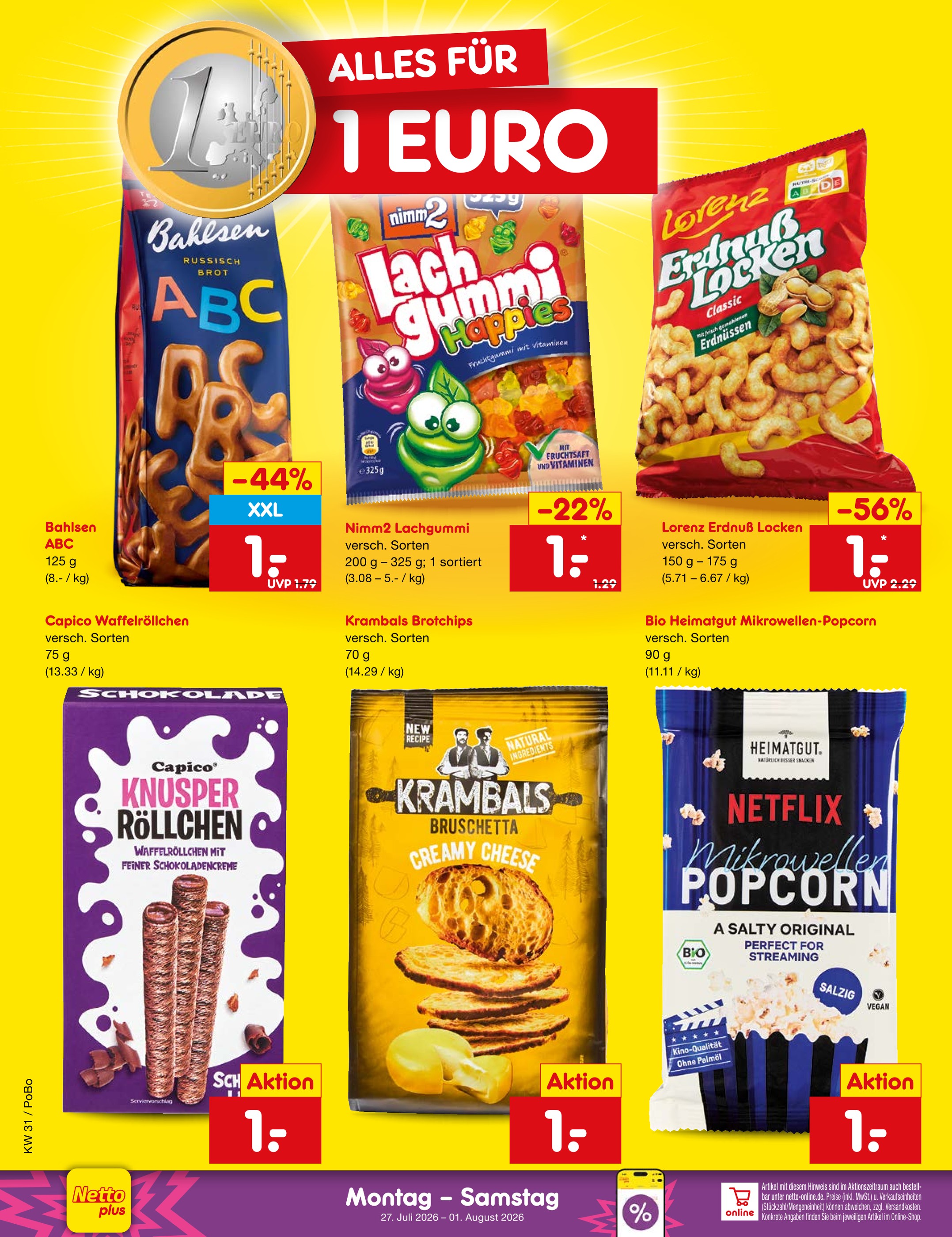 Chips im Netto Marken-Discount Prospekt "Aktuelle Angebote" mit 76 Seiten (Bottrop)