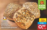 Aktuelles Weltmeister-, Sonnenblumen- oder Kürbiskernbrötchen Angebot bei Netto Marken-Discount in Wuppertal ab 0,39 €