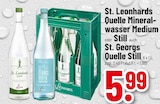 St. Leonhards Quelle Mineralwasser Medium Still oder St. Georgs Quelle Still bei Trinkgut im Oberursel Prospekt für 5,99 €