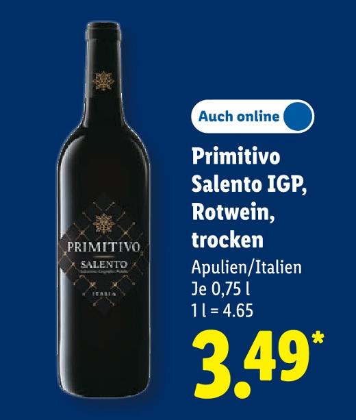 Primitivo Salento IGP, Rotwein, trocken