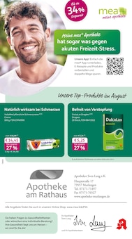 Aktueller mea - meine apotheke Prospekt "Unsere August-Angebote" für Mutlangen Aktueller mea - meine apotheke Prospekt für Mutlangen mit Seiten