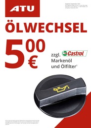 ATU Prospekt "ÖLWECHSEL 5,00 €", 32 Seiten, 01.09.2022 - 30.09.2022 ATU Prospekt ÖLWECHSEL 5,00 €, 32 Seiten, 01.09.2022 - 30.09.2022