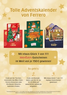 Adventskalender Angebot im aktuellen Ferrero Pralinen Prospekt auf Seite 4