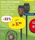 Solar-LED-Erdspieß für 3,99 € bei ROLLER im Angebot Solar-LED-Erdspieß im aktuellen ROLLER Prospekt