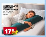 Aktuelles Seitenschläferkissen mit Cashmeretouch Angebot bei E center in Mainz ab 17,99 €