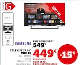 Super U Pouzauges - Promo Téléviseur 50" UHD 4K Promo Téléviseur 50" UHD 4K à 449,00 € dans le catalogue Super U à Pouzauges