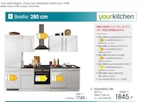 Küchenblock 280 im Angebot bei Zurbrüggen in Wilhelmshaven Küchenblock 280 Angebote von yourkitchen bei Zurbrüggen Wilhelmshaven für 1.745,00 €