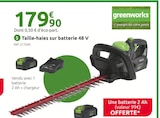 Promo Taille-haies sur batterie 48 v à 179,90 € dans le catalogue Mr. Bricolage à Rozay-en-Brie