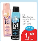 Deo-Spray von Fa im aktuellen budni Prospekt