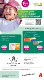 mea - meine apotheke Apotheken Prospekt der aktuellen Woche mit 4 Seiten, gültig von 01.07.2026 bis 31.07.2026, in Magstadt und Umgebung Aktueller mea - meine apotheke Apotheken Prospekt in Magstadt und Umgebung, "Unsere Juli-Angebote" mit 4 Seiten, 01.07.2026 - 31.07.2026