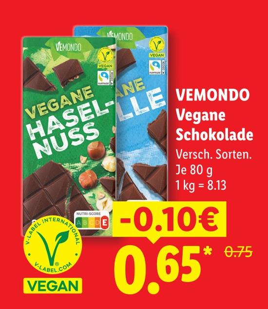 Vegane Haselnuss Schokolade