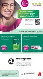 Apotheken Prospekt von mea - meine apotheke in Wedel Aktueller mea - meine apotheke Apotheken Prospekt für Wedel: Unsere August-Angebote mit 4} Seiten, 01.08.2025 - 31.08.2025
