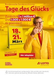 Aktueller Lotto Baden-Württemberg Supermarkt Prospekt für Löffingen: Tage des Glücks mit 1} Seite, 15.03.2026 - 21.03.2026
