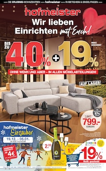 Sitzmöbel im hofmeister Prospekt "WIR LIEBEN EINRICHTEN MIT EUCH!" mit 12 Seiten (Heilbronn)