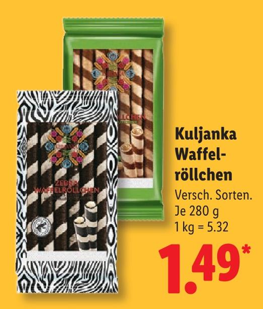Kuljanka Waffelröllchen