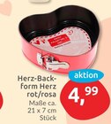 Herz-Backform Herz rot/rosa für 4,99 € bei budni im Angebot Herz-Backform Herz rot/rosa im aktuellen budni Prospekt