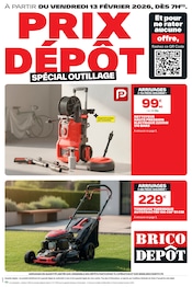 Prospectus Bricolage Brico Dépôt en cours à Salbris et alentours, "PRIX DÉPÔT SPÉCIAL OUTILLAGE", 12 pages, 13/02/2026 - 26/02/2026 Catalogue Bricolage Brico Dépôt en cours à Salbris et alentours, "PRIX DÉPÔT SPÉCIAL OUTILLAGE", 12 pages, 13/02/2026 - 26/02/2026