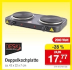 Doppelkochplatte im Angebot bei Zimmermann in Hildesheim Doppelkochplatte Angebote von DESKI bei Zimmermann Hildesheim für 17,77 €
