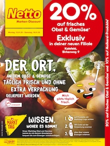 Netto Marken-Discount Prospekt "20% auf frisches Obst & Gemüse" mit  Seiten (Kalefeld)