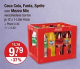 Aktuelles Coca Cola, Fanta, Sprite oder Mezzo Mix Angebot bei V-Markt in Kempten (Allgäu) ab 9,79 €