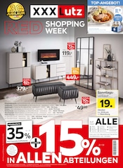 Hocker im XXXLutz Möbelhäuser Prospekt in Dreieich Aktueller XXXLutz Möbelhäuser Prospekt mit Hocker, "RED SHOPPING WEEK", Seite 1