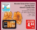 Hau weg-Steaks Hähnchen-Schenkel-Steaks im Angebot bei Marktkauf in Fürth Hau weg-Steaks Hähnchen-Schenkel-Steaks Angebote von Wiesenhof bei Marktkauf Fürth für 4,44 €