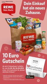 REWE Supermarkt Prospekt der aktuellen Woche mit 40 Seiten, gültig von 21.09.2026 bis 26.09.2026, in Halstenbek und Umgebung Aktueller REWE Supermarkt Prospekt in Halstenbek und Umgebung, "Dein Markt" mit 40 Seiten, 21.09.2026 - 26.09.2026