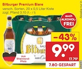Premium Biere Angebote von Bitburger bei Netto Marken-Discount Hanau für 9,99 €