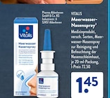 Meerwasser-Nasenspray im ALDI SÜD Prospekt Meerwasser-Nasenspray von Vitalis im aktuellen ALDI SÜD Prospekt für 1,45 €
