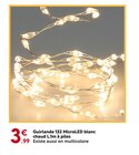 Guirlande 132 MicroLED blanc chaud à 3,99 € dans le catalogue Maxi Bazar