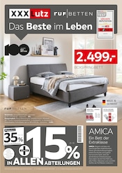 Bett im XXXLutz Möbelhäuser Prospekt in Haltern am See Aktueller XXXLutz Möbelhäuser Prospekt mit Bett, "Das Beste im Leben", Seite 1