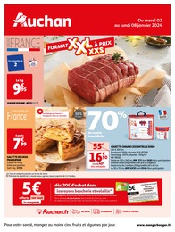 Prospectus Auchan Hypermarché à Valence, "FORMAT XXL À PRIX XXS", 70 pages, 02/01/2024 - 08/01/2024