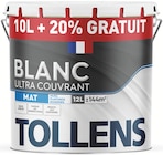 Peinture blanche Ultra couvrante - TOLLENS en promo chez Castorama Châtillon à 89,90 €