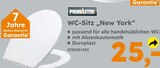 Globus-Baumarkt Biebelried - WC-Sitz New York Angebot im Prospekt WC-Sitz New York bei Globus-Baumarkt im Biebelried Prospekt für 25,00 €