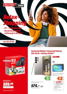 Aktueller MediaMarkt Saturn Prospekt (Bernburg (Saale), 14 Seiten zum blättern MediaMarkt Saturn Prospekt Relax-Shopping mit 14 Seiten
