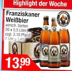 Weißbier von Franziskaner im aktuellen Getränke City Prospekt für 13,99 €