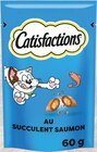 Friandises pour chat au saumon - CATISFACTIONS en promo à 0,42 € chez Intermarché Super Friandises pour chat au saumon - CATISFACTIONS dans le catalogue Intermarché Super