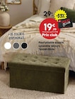 Pouf pliable double Lysandre velours en promo chez Maxi Bazar Nanterre à 19,99 €