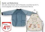GLOBUS Neutraubling - Bastel- und Werkschürze mit Ärmel Angebot im Prospekt Bastel- und Werkschürze mit Ärmel bei GLOBUS im Neutraubling Prospekt für 4,99 €