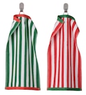 Gästehandtuch grün/weiß/rot 30x50 cm von SLÅNHÖSTMAL im aktuellen IKEA Prospekt für 3,99 €