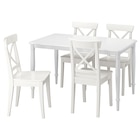 Tisch und 4 Stühle weiß/weiß Angebote von DANDERYD / INGOLF bei IKEA Rodgau für 328,96 €