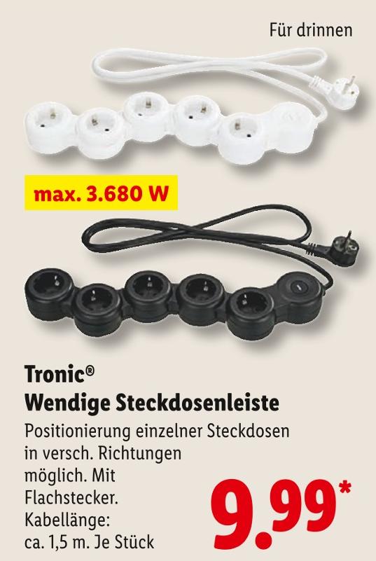 Wendige Steckdosenleiste